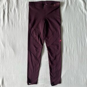 Nike Pro Hyperwarm Workout Leggings in Purple